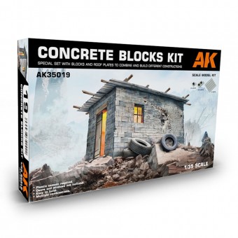 AK Interactive AK35019 CONCRETE BLOCKS KIT Scale 1:35