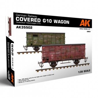 AK Interactive AK35502 GERMAN RAILWAY COVERED WAGON GEDECKTER GUTERWAGEN G10 1/35
