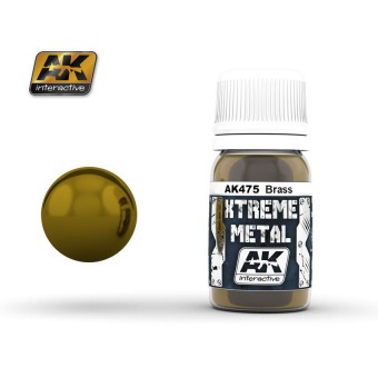 AK Interactive AK475 XTREME METAL BRASS  (30 ml) - Xtreme Metal Color
