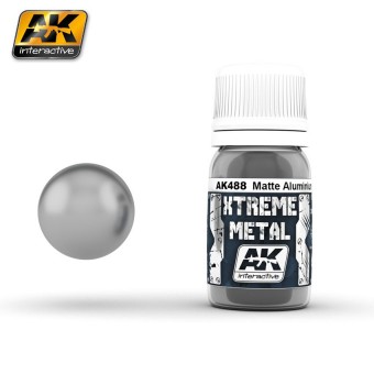 AK Interactive AK488 XTERME METAL MATTE ALUMINIUM  (30 ml) - Xtreme Metal Color