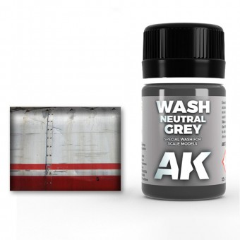 AK Interactive AK677 NEUTRAL GREY FOR WHITE/BLACK WASH