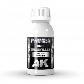 AK Interactive AK759 WHITE PRIMER AND MICROFILLER 100 ml