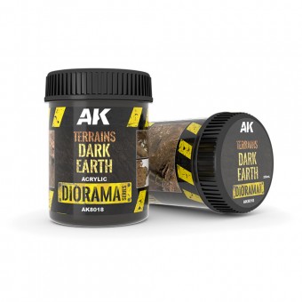 AK Interactive AK8018 TERRAINS DARK EARTH - 250ml (Acrylic)
