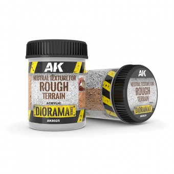 AK Interactive AK8025 NEUTRAL TEXTURE FOR ROUGH TERRAINS - 250ml - Base product (Acrylic)