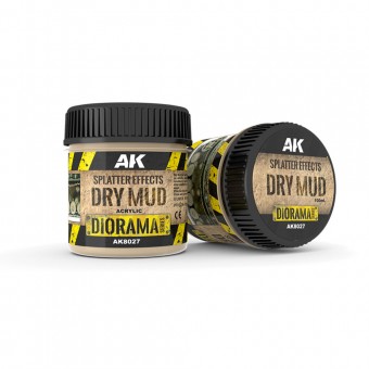 AK Interactive AK8027 SPLATTER EFFECTS DRY MUD - 100ml (Acrylic)