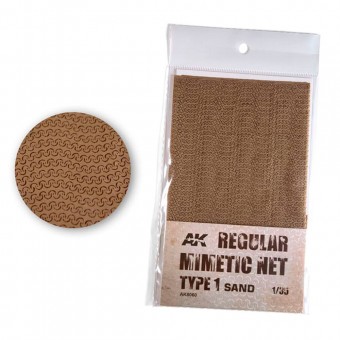AK Interactive AK8060 REGULAR CAMOUFLAGE NET Type 1 SAND