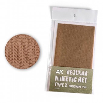 AK Interactive AK8062 REGULAR CAMOUFLAGE NET Type 2 BROWN