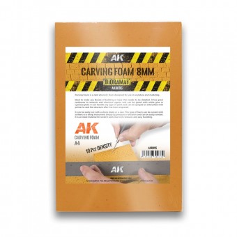 AK Interactive AK8095 CARVING FOAM 8MM A4 SIZE (305 x 228 MM)