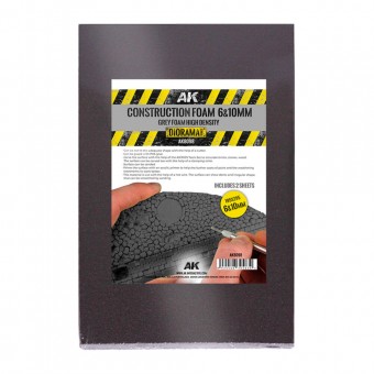 AK Interactive AK8098 CONSTRUCTION FOAM 6&10MM - BLUE FOAM 195 x 295 MM (2 SHEETS)