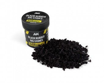 AK Interactive AK8315 BLACK RUBBER BIG STONES 100ML