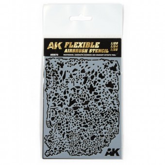 AK Interactive AK9079 Flexible Airbrush Stencil 1/20 - 1/24 - 1/35