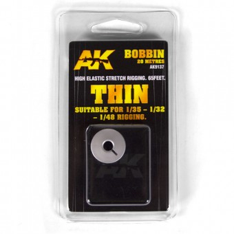 AK Interactive AK9137 ELASTIC RIGGING BOBBIN THIN
