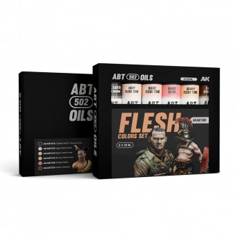 AK Interactive AKABT301 FLESH COLORS SET - ABT 502 OILS