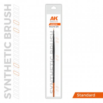 AK Interactive AKB006 AK SYNTHETIC BRUSH - ROUND 2/0