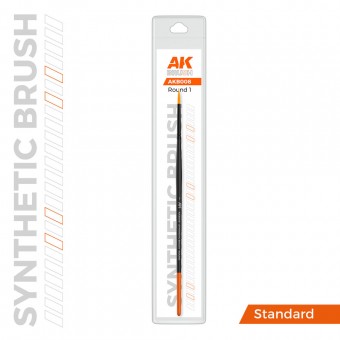 AK Interactive AKB008 AK SYNTHETIC BRUSH - ROUND 1