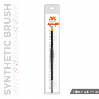 AK Interactive AKB016 AK SYNTHETIC BRUSH - FILBERT 6
