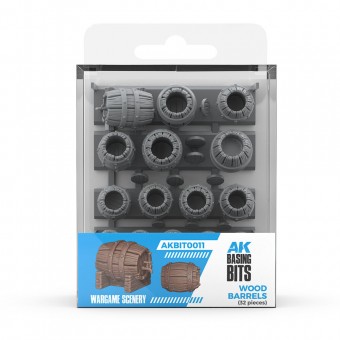 AK Interactive AKBIT0011 WOOD BARRELS pcs.BASING BITS 32 pcs.
