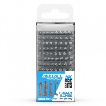AK Interactive AKBIT0013 HUMAN BONES pcs.BASING BITS 120 pcs.