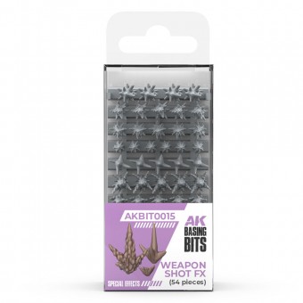 AK Interactive AKBIT0015 WEAPONS SHOT FX pcs.BASING BITS 54 pcs.