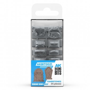 AK Interactive AKBIT0021 TUMBSTONES pcs.BASING BITS 14 pcs.