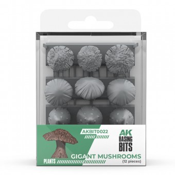 AK Interactive AKBIT0022 GIGANT MUSROOMS pcs.BASING BITS 12 pcs.