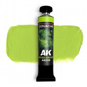 AK Interactive AKG08 MOSS GREEN - AK GOUACHE 20 ml.