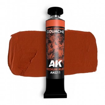 AK Interactive AKG11 MEDIUM RUST - AK GOUACHE 20 ml.