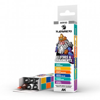 AK Interactive AKM103 PLAYMARKERS SET - CLOTHES & ORNAMENTS A' (6 ref.)