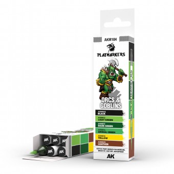 AK Interactive AKM104 PLAYMARKERS SET - ORCS & GOBLINS (6 ref.)