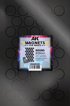 AK Interactive AKMAGNET008 ROUND/REDONDO 30mm pcs.41 pcs.