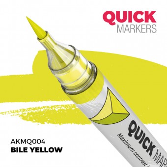AK Interactive AKMQ004 BILE YELLOW - QUICK MARKER (Box 6 units)