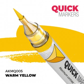 AK Interactive AKMQ005 WARM YELLOW - QUICK MARKER (Box 6 units)