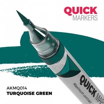 AK Interactive AKMQ014 TURQUOISE GREEN - QUICK MARKER (Box 6 units)