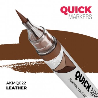 AK Interactive AKMQ022 LEATHER - QUICK MARKER (Box 6 units)