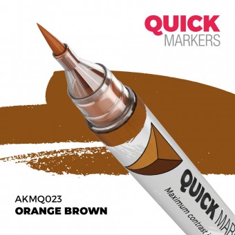 AK Interactive AKMQ023 ORANGE BROWN - QUICK MARKER (Box 6 units)