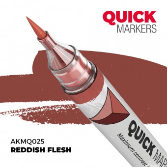 AK Interactive AKMQ025 REDDISH FLESH - QUICK MARKER (Box 6 units)