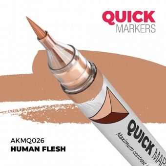 AK Interactive AKMQ026 HUMAN FLESH - QUICK MARKER (Box 6 units)