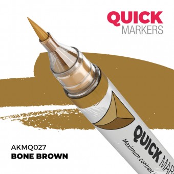 AK Interactive AKMQ027 BONE BROWN - QUICK MARKER (Box 6 units)