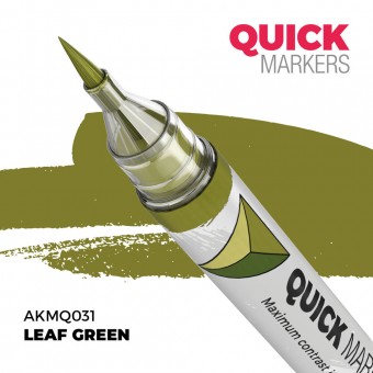 AK Interactive AKMQ031 LEAF GREEN - QUICK MARKER (Box 6 units)