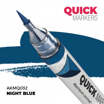 AK Interactive AKMQ032 NIGHT BLUE - QUICK MARKER (Box 6 units)
