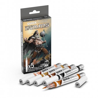 AK Interactive AKMQ103 HUMANS QUICK MARKERS SET