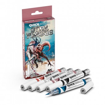 AK Interactive AKMQ105 STAR PLAGUE QUICK MARKERS SET
