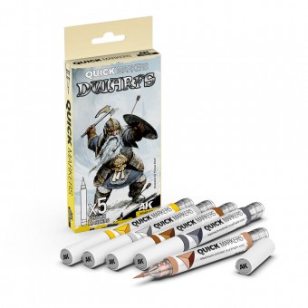 AK Interactive AKMQ107 DWARFS QUICK MARKERS SET
