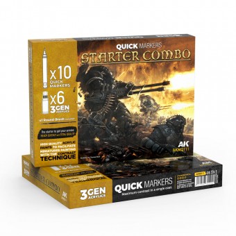 AK Interactive AKMQ111 STARTER COMBO QUICK MARKERS + 3GEN SET