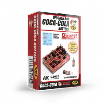 AK Interactive DZ026 1940-1980's WOODEN BOX COCA-COLA BOTTLES