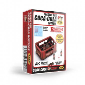 AK Interactive DZ027 1940-1980's PLASTIC BOX COCA-COLA BOTTLES