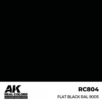 AK Interactive RC804 Flat Black RAL 9005 17 ml.