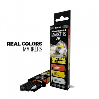 AK Interactive RCM106 TACTICAL MARKINGS - SET 3 REAL COLORS MARKERS
