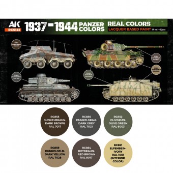 AK Interactive RCS122 1937-1944 Panzer Colors SET