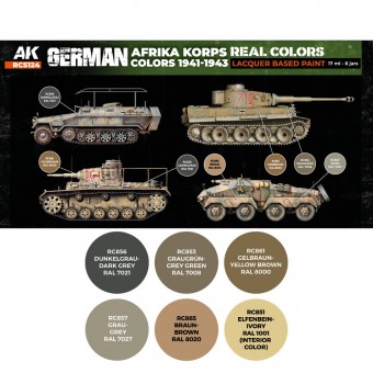 AK Interactive RCS124 German Afrika Korps Colors 1941-1943 SET
